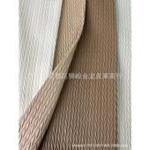 肤面料褶皱材复合 人字压纹 pu皱人造革哑面料长皮革鞋 竹叶光感