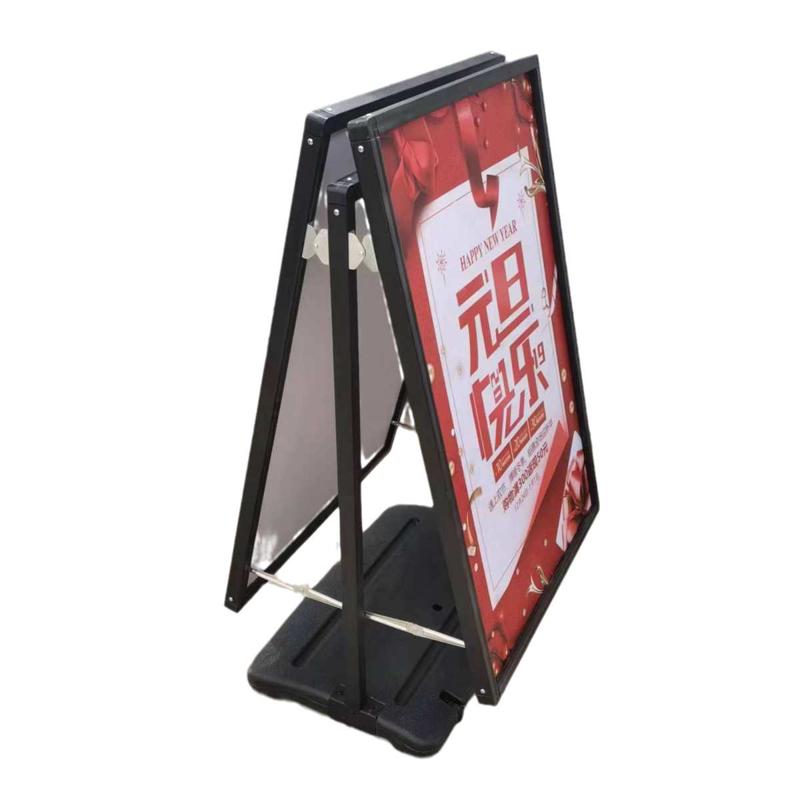 户外防风海报架注水底座展示牌室外广告展架立式落地式KT板展牌