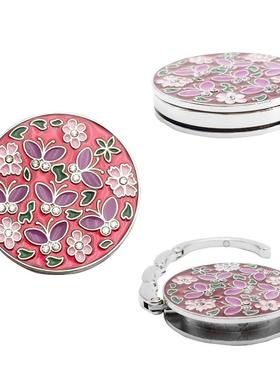 跨境内折叠挂包钩圆形外贸电商小件单品景泰蓝挂包扣桌边挂钩现货