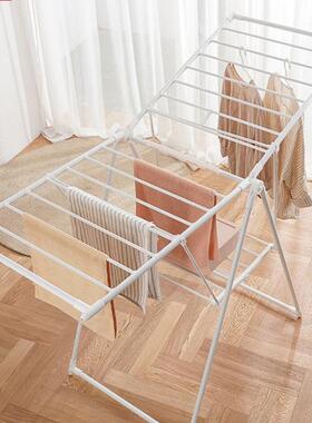 室内晾衣架落地折叠不锈钢衣架SH多功能阳台婴儿SHE晒衣架MEO家用