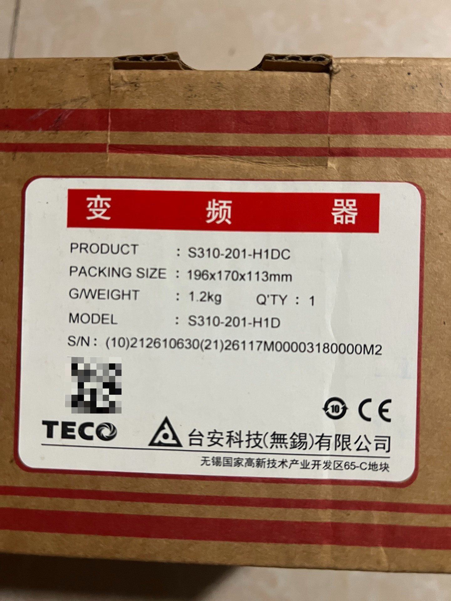 S310-201-H1D东元TECO变频器S310-201-