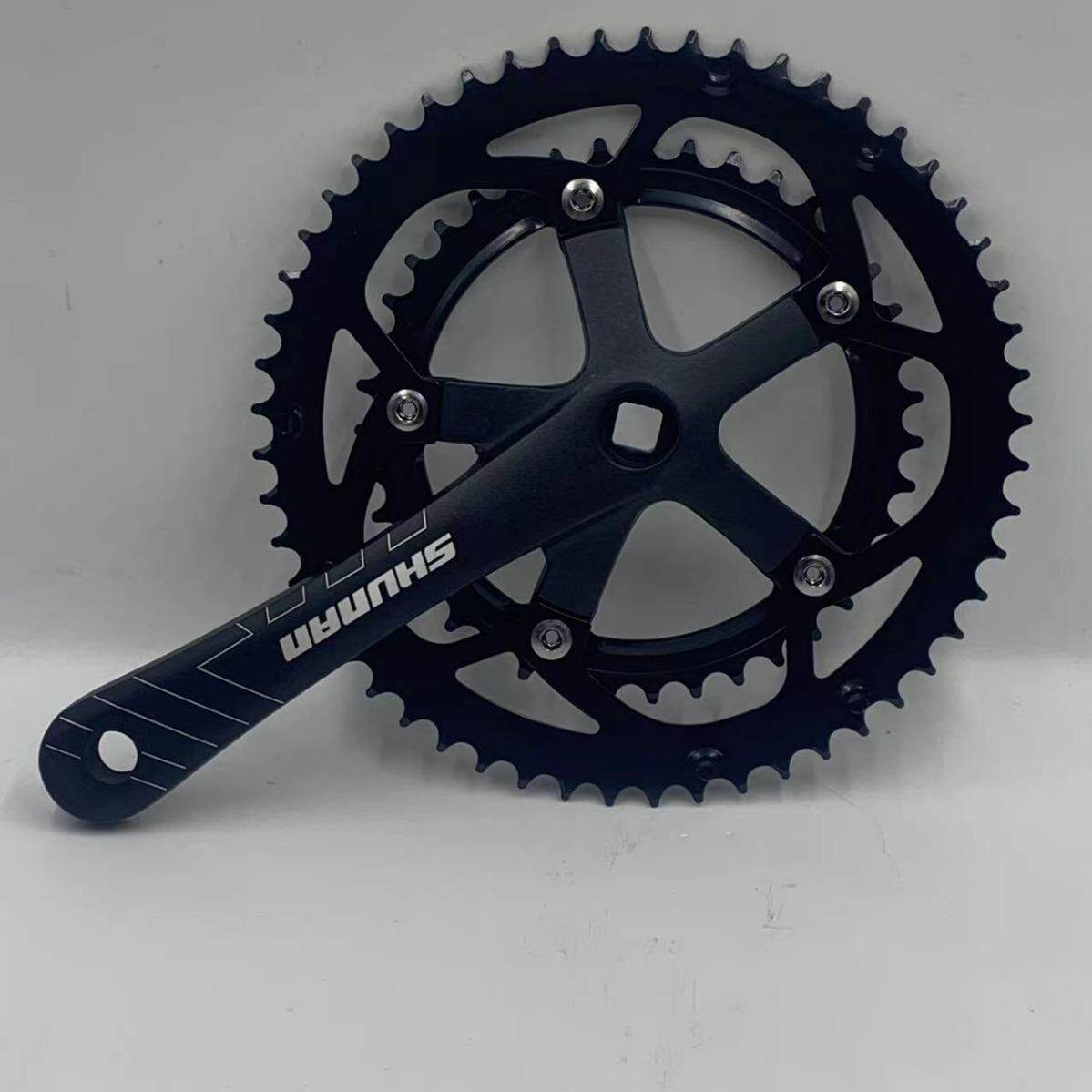顺安公路车牙盘双盘牙盘铝合金盘片170mm 53-39T曲柄自行车链轮车