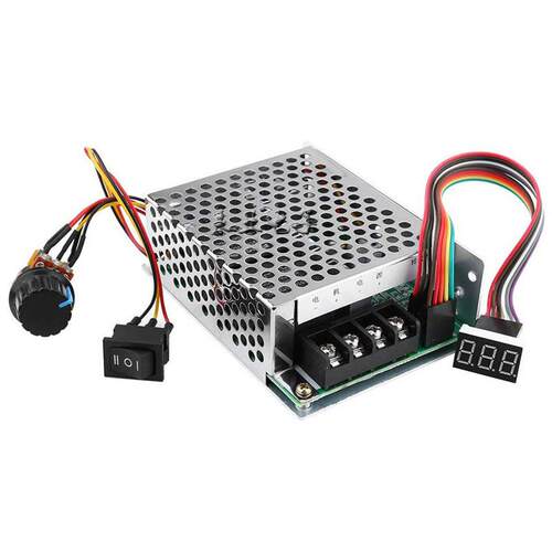 双向 正转 反转 直流马达调速器 带数显刻度转速表 40A 12V24V36