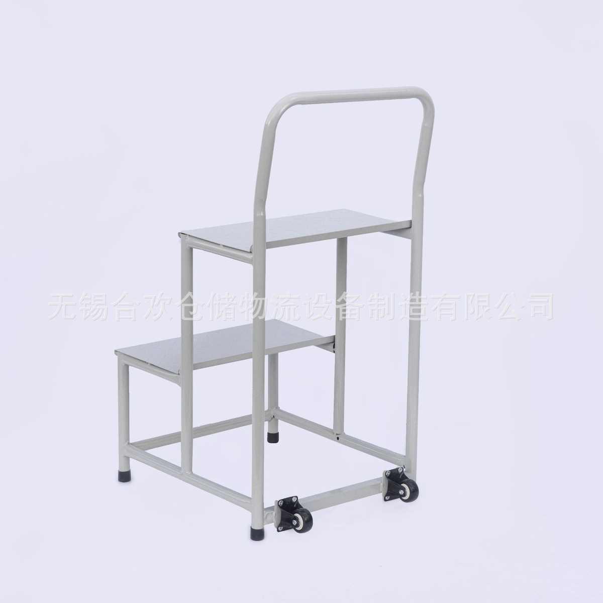货架两步登高梯仓库登高梯安全防护取货爬梯物流作业车金属平台梯