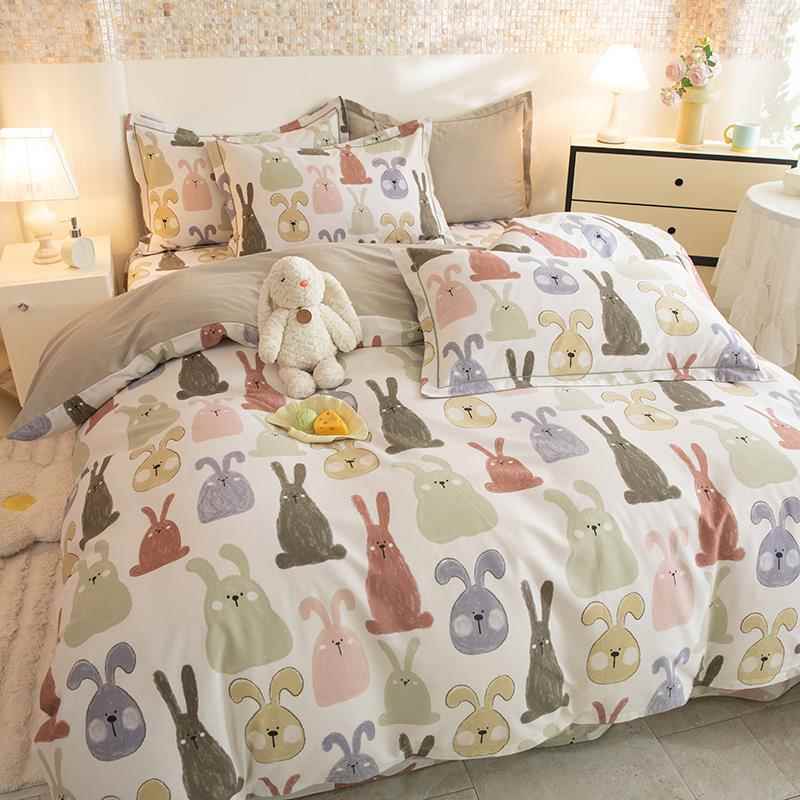 正品做订全棉纯定棉磨毛榻榻米四件套高床上下制铺儿童卡通低定制