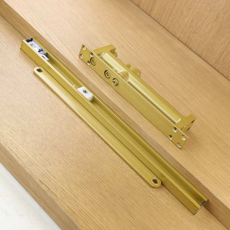 金色闭门器隐藏式缓冲液压闭合器酒店宾馆暗装暗装暗藏关门器