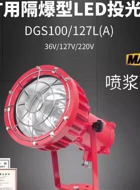 DGS100/127L(A)矿用隔爆型LED投光灯煤矿喷浆灯 150W大功率巷道灯