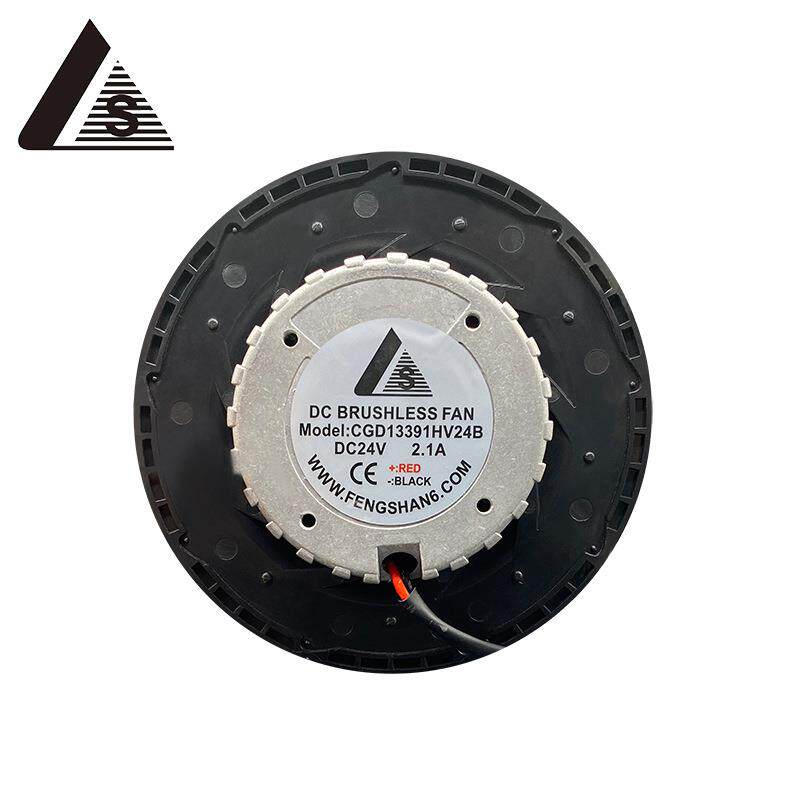 厂家直供13391滚珠轴承48VDC直流大风量圆形机箱机柜离心散热风扇