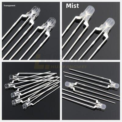 双色3脚灯珠F3/5/8/10/234/257mm圆头方形LED发光管指示灯共阳/阴