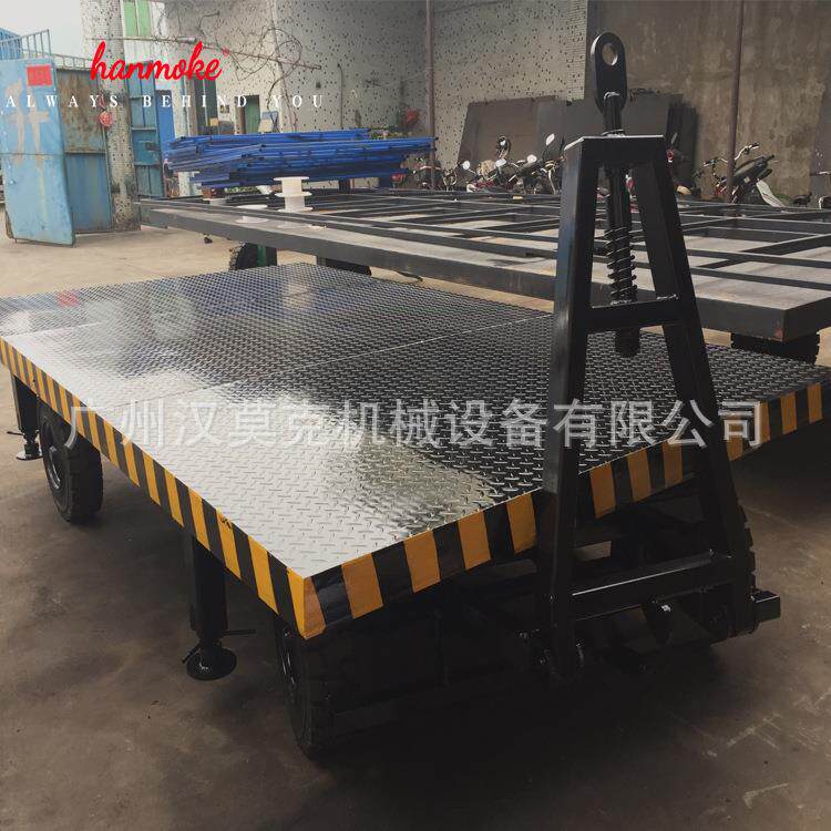 定制款1吨叉车牵引平板拖车高配置平板拖车厂区牵引生产加工