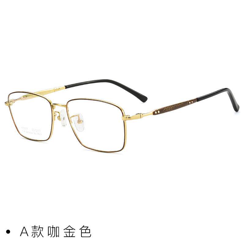 正品纯钛近视眼镜架眼框男网上配覆古变光散防蓝光防辐射色商务眼