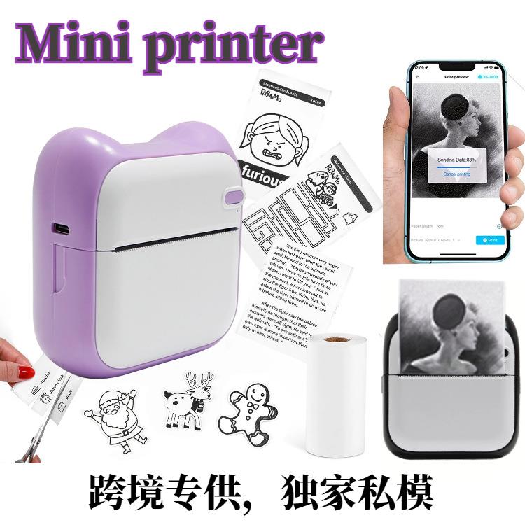 mini print便携式热敏照片打印机口袋学生迷你错题标签打印机