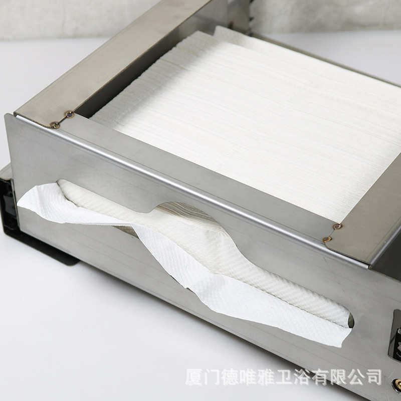 304不锈钢镜后擦手纸巾盒隐藏式暗装酒店商场卫生间导轨式抽纸盒