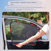 网纱窗帘防晒隐私隔热挡板 起亚K2专用遮阳帘汽车磁吸式 2011 16款