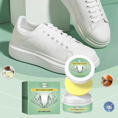 Jue Fish White Shoe Cleaning Cream - A convenient, no-rinse