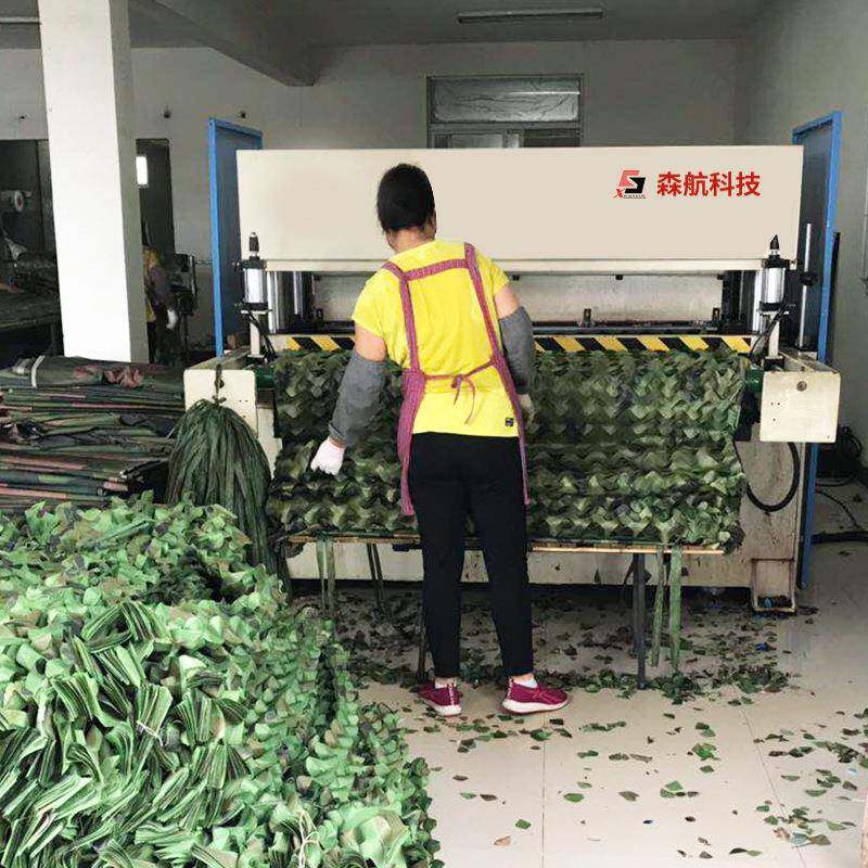 伪装网遮阳下料裁断机机冲切机伪装网切花机厂家供应伪装网裁断机