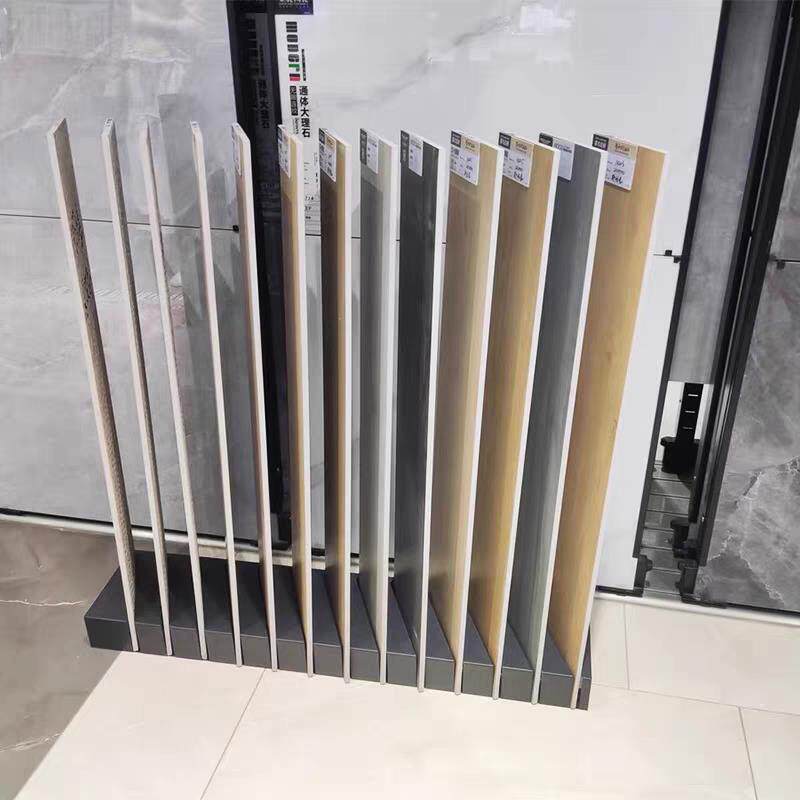 瓷砖斜插式展示架木纹砖墙砖大理石色板架石材样品插架木地板展架