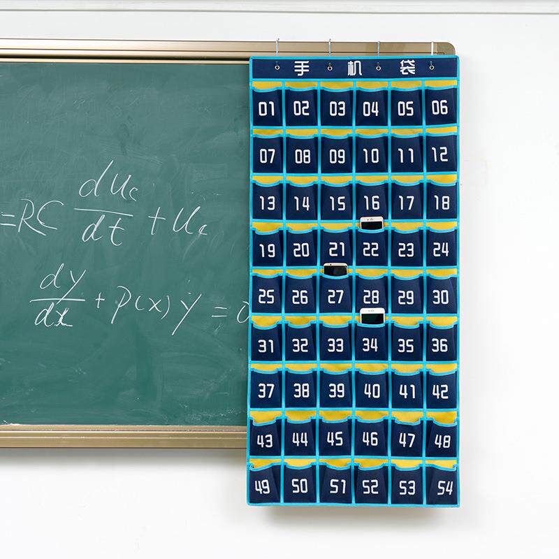 班级手机收纳袋员工会议室手机存放袋子布袋教室手机袋挂墙挂式