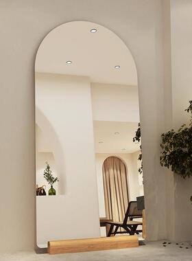 网红拍照ins北欧服装店拱形瘦身镜子全身 穿衣镜美颜试衣镜落地镜