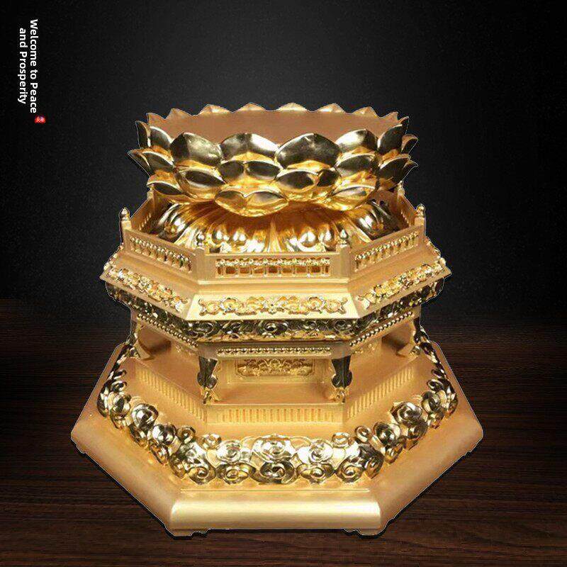 木雕观音佛像莲花实木底座金刚须弥台座佛台佛具大全迎善永安工艺