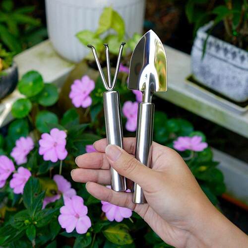 Mini Garden Tool Set - Compact Shovel and Rake for Balcony P