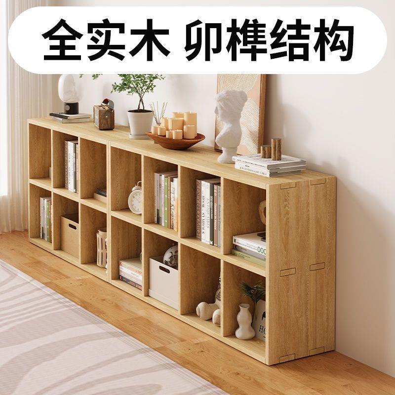 实木墙架家用儿童格子物置架幼儿园储物柜落地靠客厅收XVB纳书书