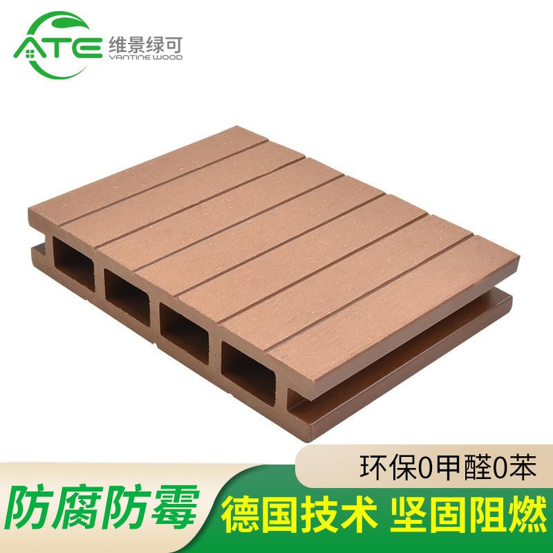 出口品质庭院花园户外空心圆孔塑木地板防腐防霉阻燃B1级木塑板