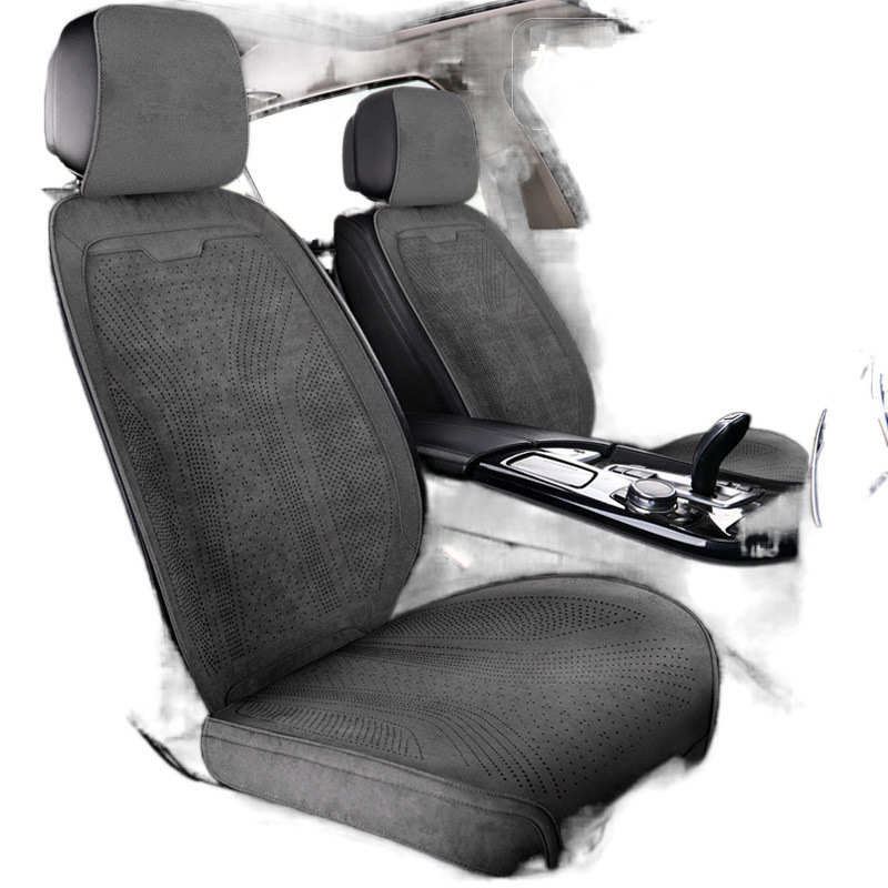 Q2Z翻毛皮汽车坐垫四季通用单座超薄款半包小蛮腰透气轻奢座椅垫