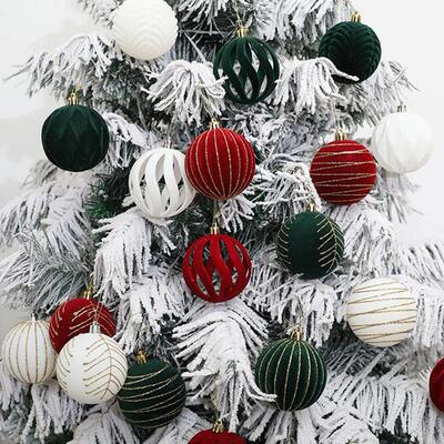 12PCS 6CM Christmas Ball Ornaments Tree Decorations For Holi