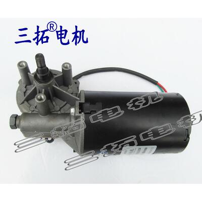 GW70105直流有刷蜗轮蜗杆减速电机 24V卷闸门电机马达 烧烤机