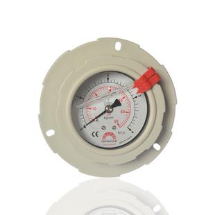 华记隔膜耐震压力表PP隔膜充油压力表埋入式 4PT 轴向带前边4KG1