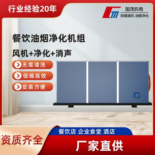 厂家直供油烟净化器餐饮商用厨房饭店油烟净化一体机组应用广泛