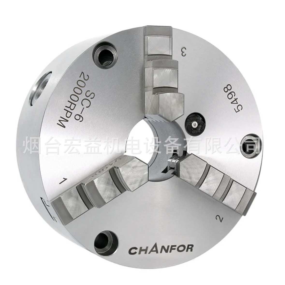台湾千岛千鸿CHANFOX手动三爪SC SK系列07 09 10 12寸自定心卡盘