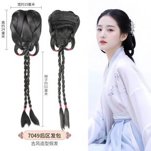 高档明制宋制古后区发发包一体式新娘假发唐风汉服后勺装造型演脑