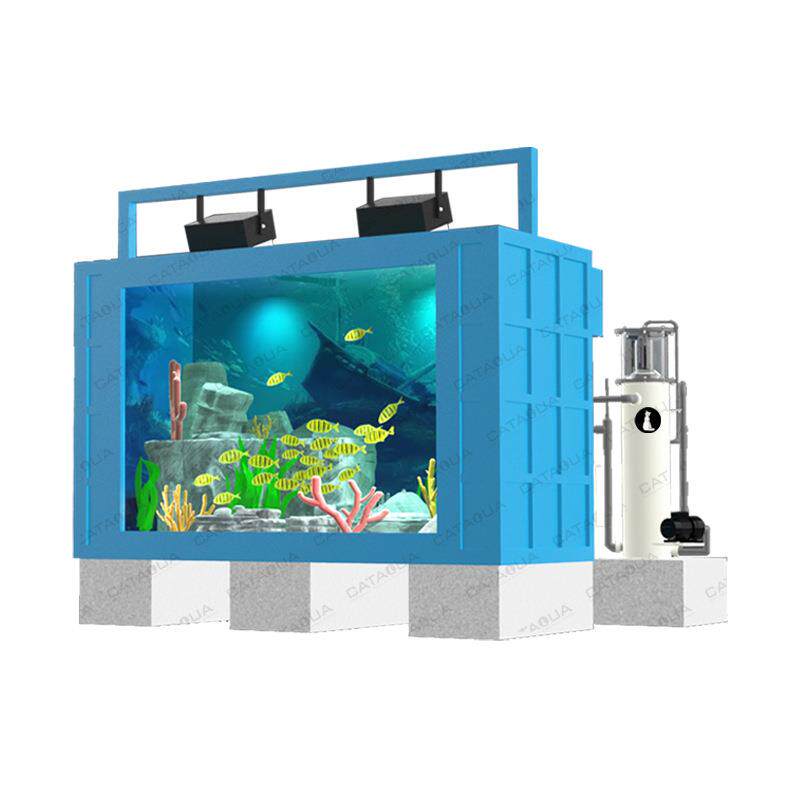 技术小型亚克力缸体水族工程海洋馆一体式鱼缸循环水系统