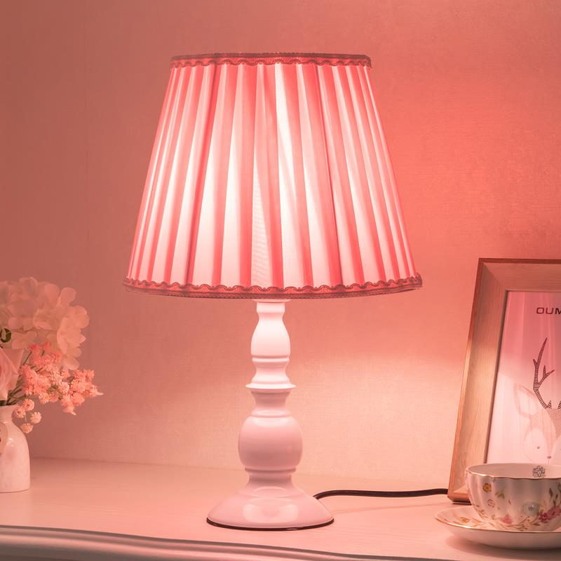 高档欧式台灯卧浪室床头简约漫现代婴儿家用创调意节能光暖光护眼