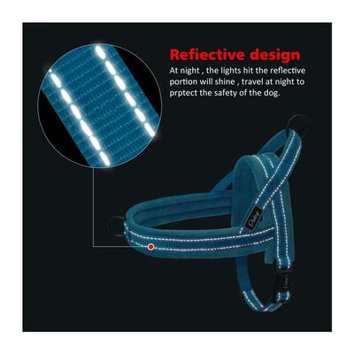 No Pull Dog Harness Nylon Large Dog Harness Reflective Pet V