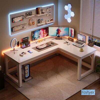 妃吉书翔台式EAO学习奶家用学生拐角油书桌书架一体桌电脑桌转角