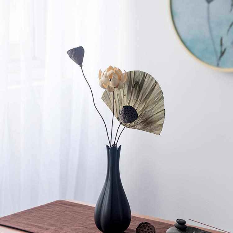 新中式花瓶景德镇陶瓷宋式餐桌装饰品禅意风干花插花客厅茶桌摆件,家居饰品,花瓶,淘宝优惠券,粉丝福利购,淘宝优惠卷