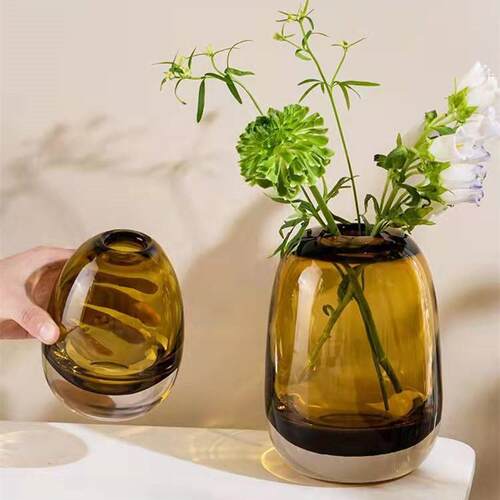室美式创意简约家居卧装饰人工吹玻璃制客厅厅餐电视柜插花LX1225