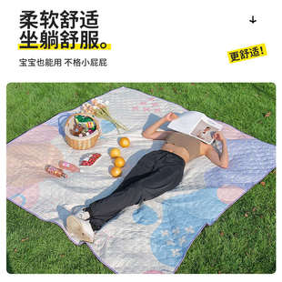 户外野餐垫防潮加厚 露营草坪地垫 帐篷野炊防潮垫 便携帆布垫子