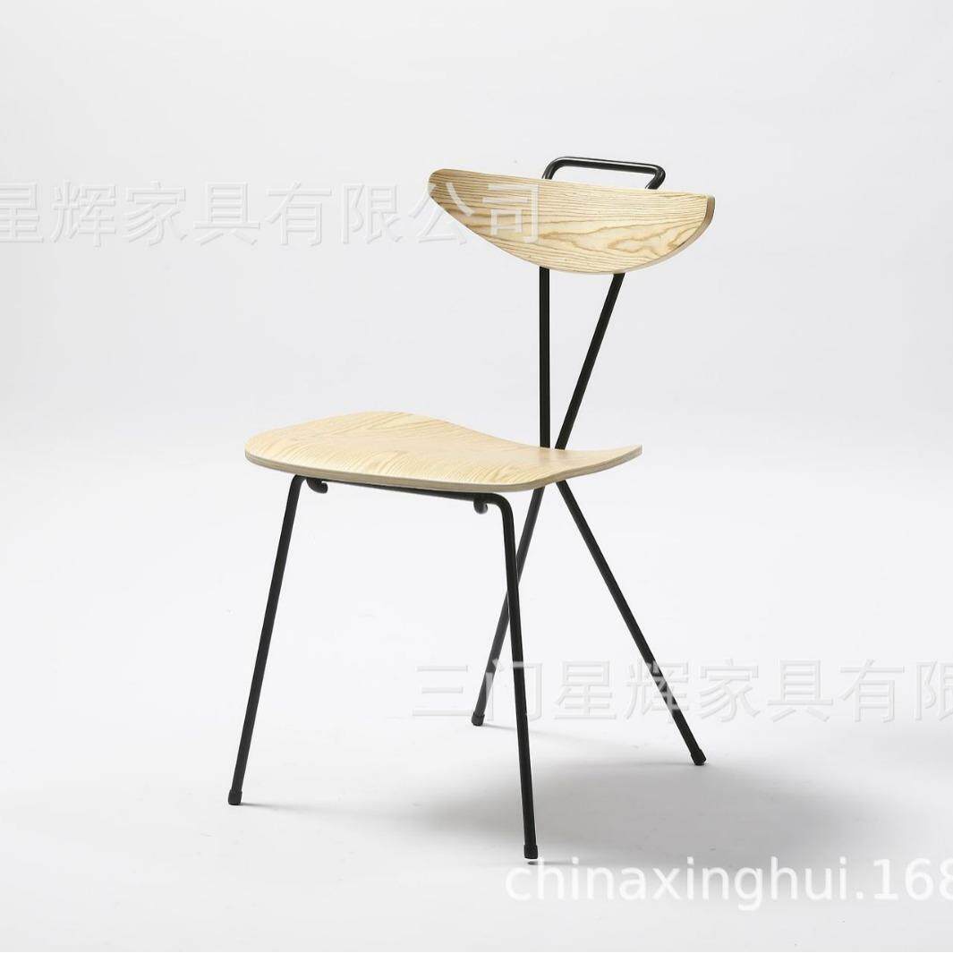 美式现代l约oft铁艺前餐欧00175椅个性卫简单人椅式成人椅子