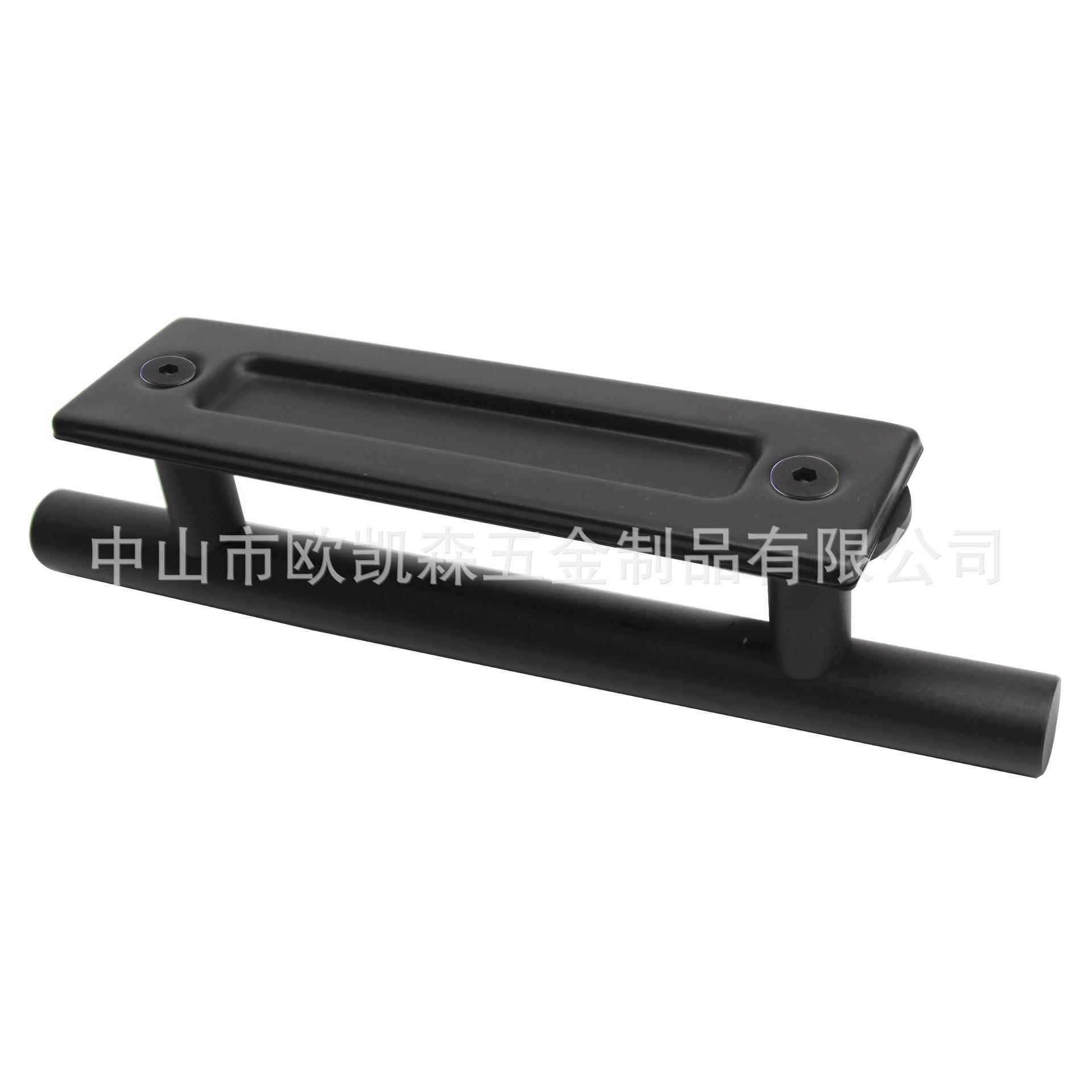 新款直销谷仓门拉手黑色圆形双面美式木门室内推拉门移门拉手定制