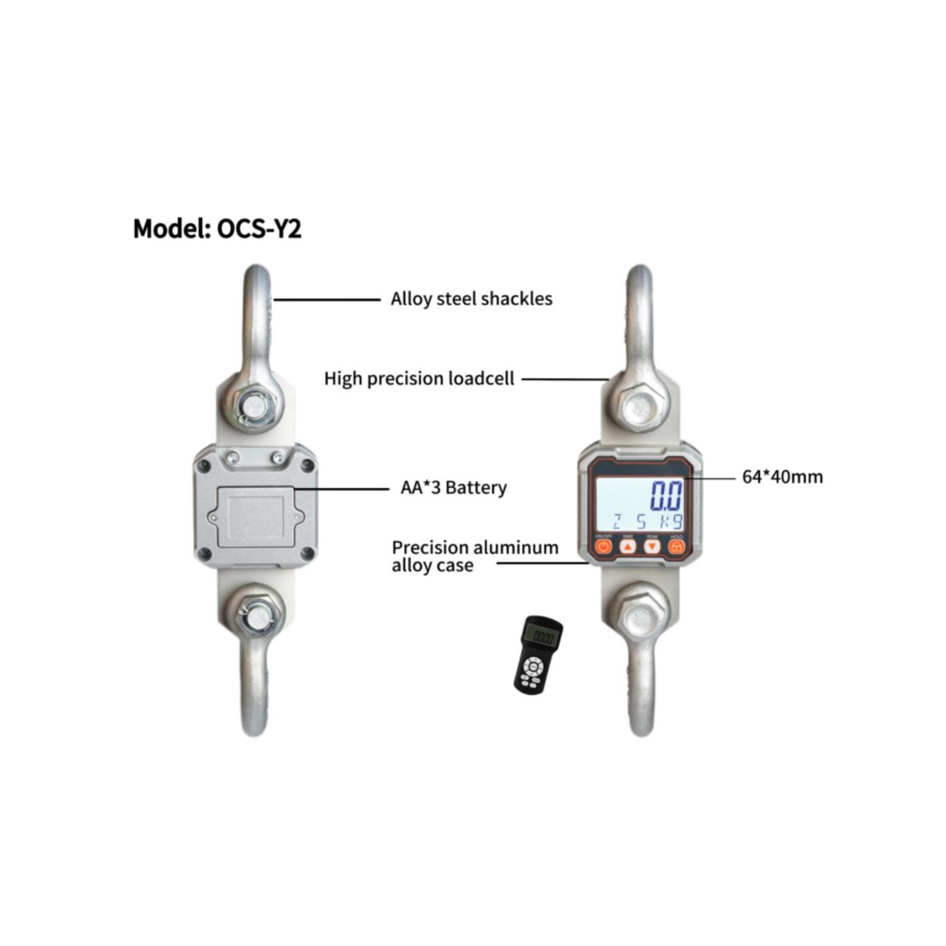 OCS-Y2手持吊秤 Y2-3T手持吊秤3000KG手持仪表吊秤