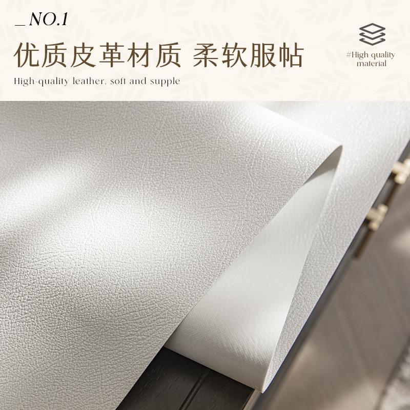 法式复古椭圆形桌垫皮革茶几桌布奶油风防水防油防烫折叠圆形垫子