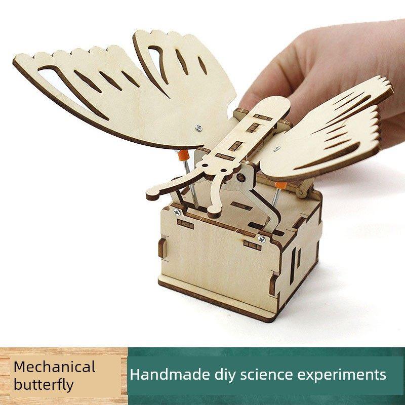 中小学生手工自制机器人diy仿生机械蝴蝶科学实验科技儿童教玩具