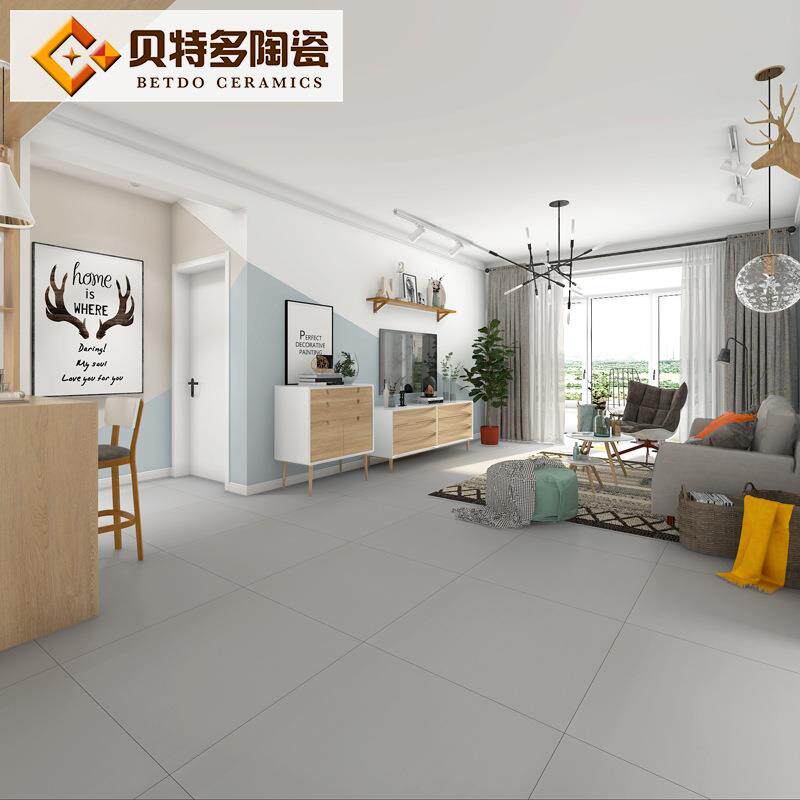 黑白灰纯色地砖600 卫生间仿古砖墙砖 客厅简约地砖800x800瓷砖