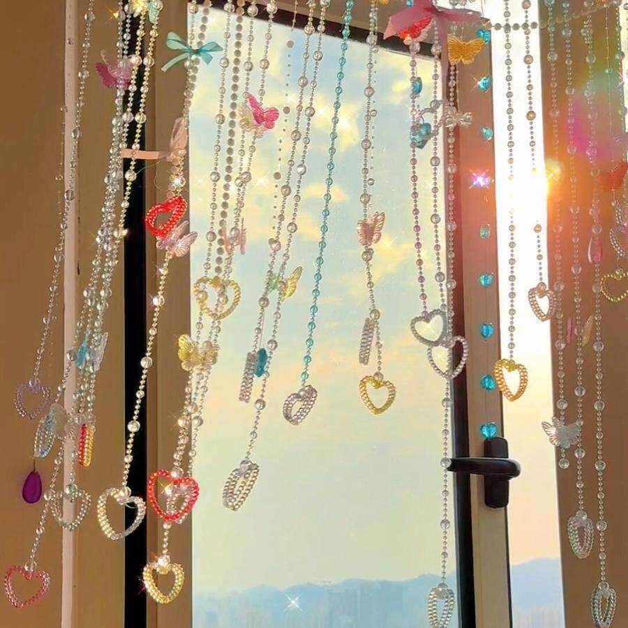 珠帘门帘串珠隔断窗吊饰水晶客厅卧室新款女孩DIY手工装饰高级