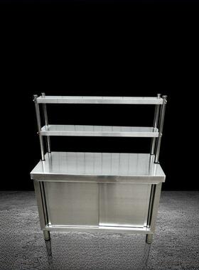 一诺不锈钢滑动门工作台滑动门桌厨房储物柜装载操作台切菜商用菜