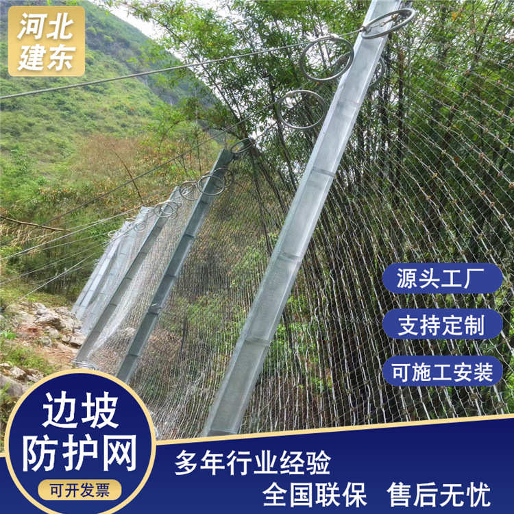 钢丝绳被动防护网柔性山体地质灾害防护网防护网铁路边坡矿山落石